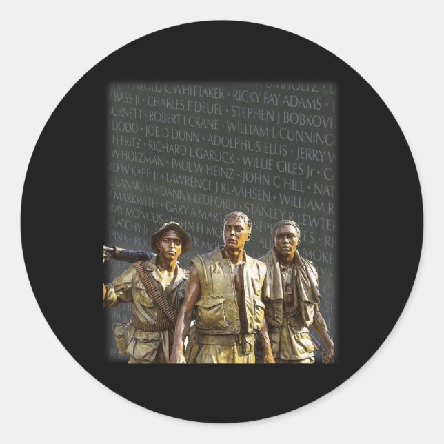 Vietnam Veterans Memorial Wall, Washington  Classic Round Sticker (Front)