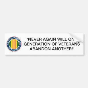 vietnam veterans america bumper gifts sticker zazzle
