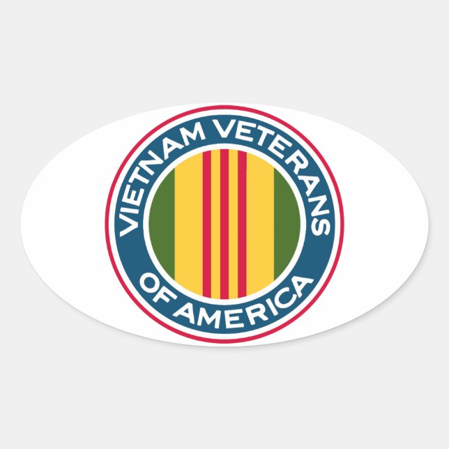 Vietnam Veterans of America Logo Oval Sticker (Front)