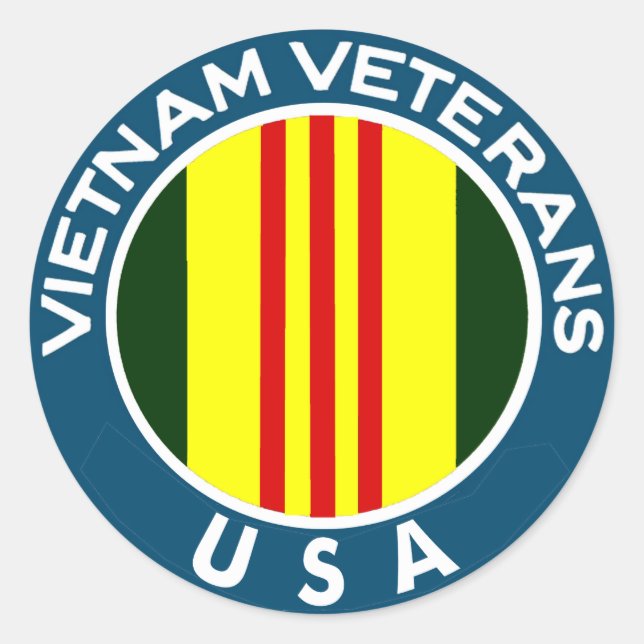 Vietnam Veterans of the USA Classic Round Sticker (Front)
