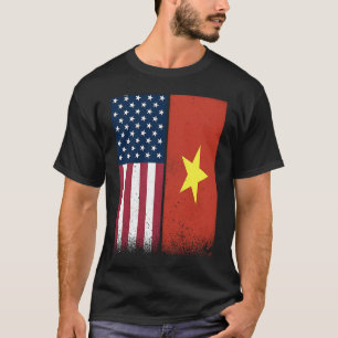 Vietnam Vietnamese American Flags Proud USA Vietn T-Shirt