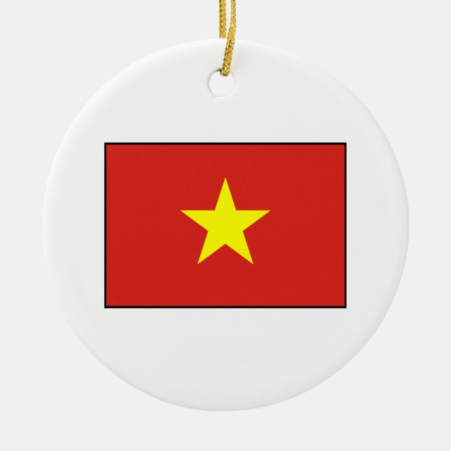 Vietnam – Vietnamese Flag Ceramic Ornament (Front)