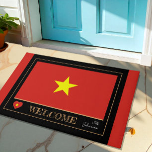 Vietnam & Vietnamese Flag house mat/sports Welcome Doormat