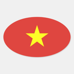 Vietnam – Vietnamese Flag Oval Sticker