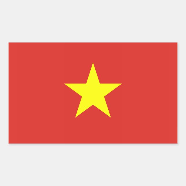 Vietnam – Vietnamese Flag Rectangular Sticker (Front)