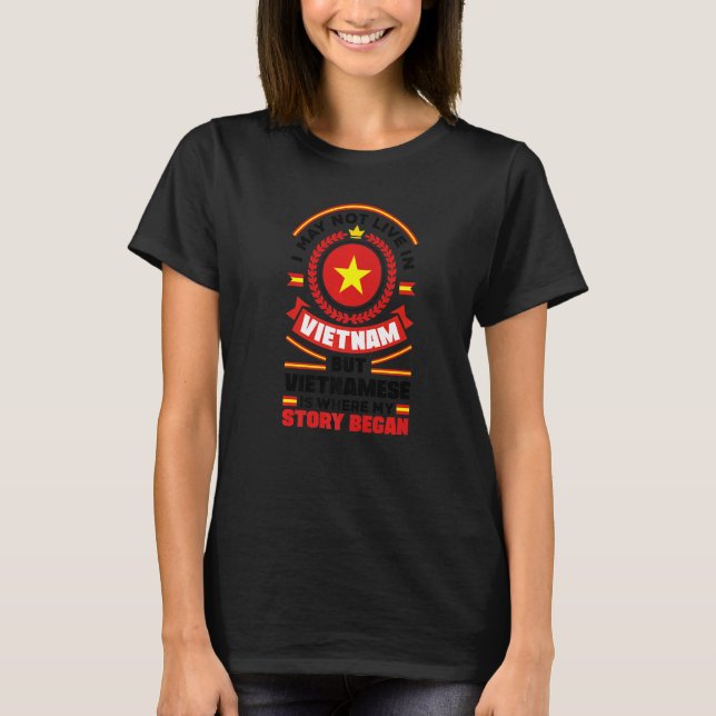 Vietnam Vietnamese Vietnam Flag Quote Premium T-Shirt (Front)