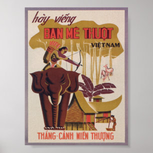 Vietnam Vintage Travel Poster