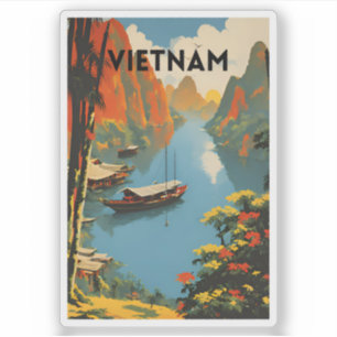 Vietnam Vintage Travel Poster