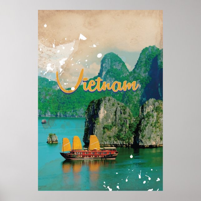 Vietnam vintage vacation poster (Front)