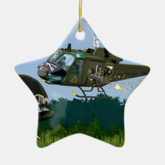 Vietnam War Bell Huey. Ceramic Tree Decoration