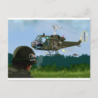 Vietnam War Bell Huey. Postcard