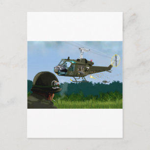 Vietnam War Bell Huey. Postcard
