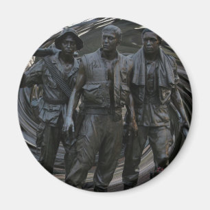 Vietnam War Memorial Round Magnet