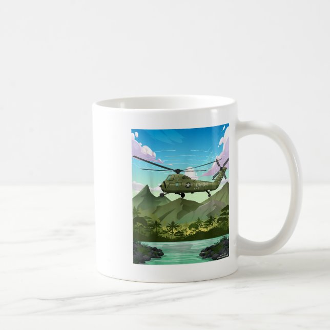 Vietnam War Military Helicopter Armed Forces Veter Coffee Mug (Right)