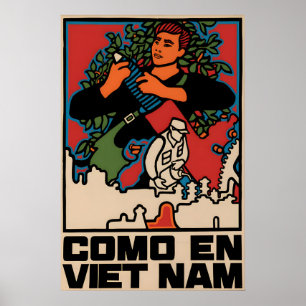 Vietnam War Propaganda Poster Como en Vietnam