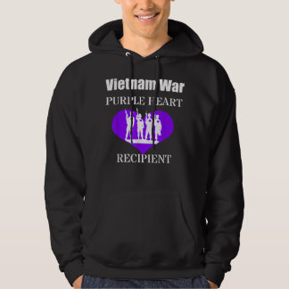 Vietnam War Purple Heart Recipient Veterans Memori Hoodie