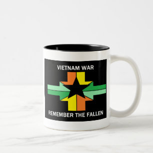 VIETNAM WAR - REMEMBER THE FALLEN Two-Tone COFFEE MUG
