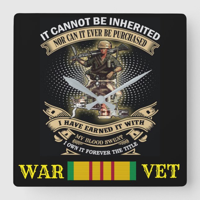 VIETNAM WAR VET CLOCK (Front)