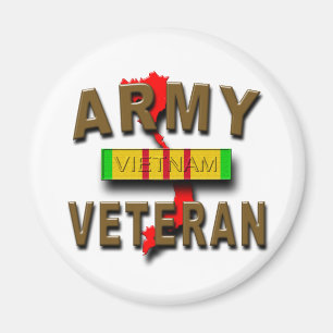 Vietnam War Veteran Service Ribbon, ARMY Magnet