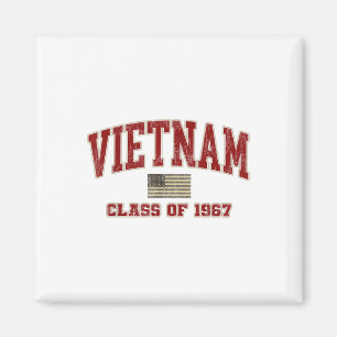Vietnam War Veteran Shirt Military Cl Of 1967  Magnet