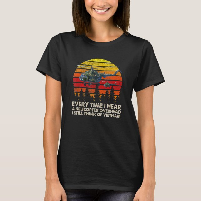 Vietnam War Veterans I Still Think Of Vietnam Memo T-Shirt (Front)