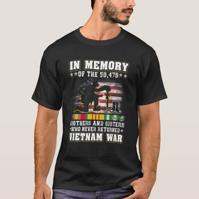 Vietnam War Veterans US Memorial Day In The Memory T-Shirt (Front)