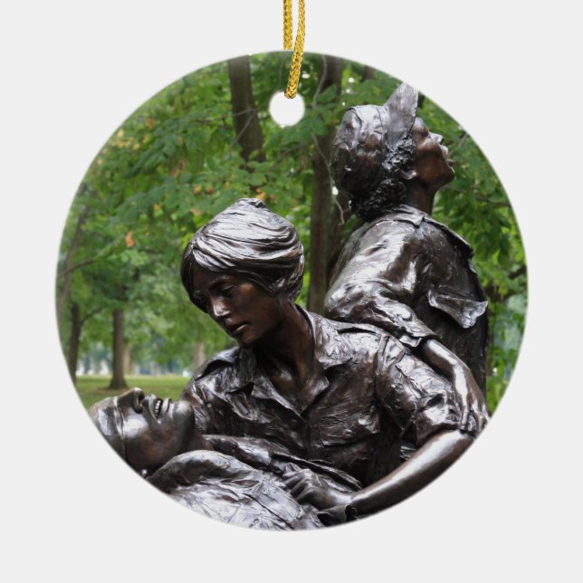 Vietnam Womens Memorial Ceramic Ornament (Front)