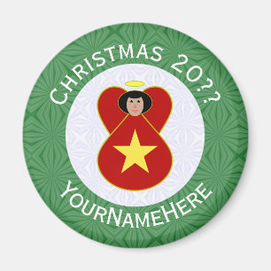 Vietnamese Angel Christmas Flag Personalised Magnet