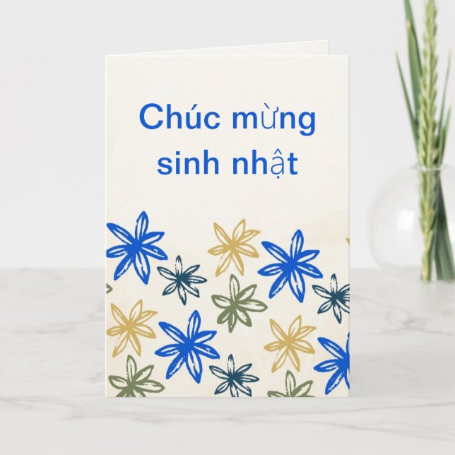 Vietnamese Birthday Card (Front)