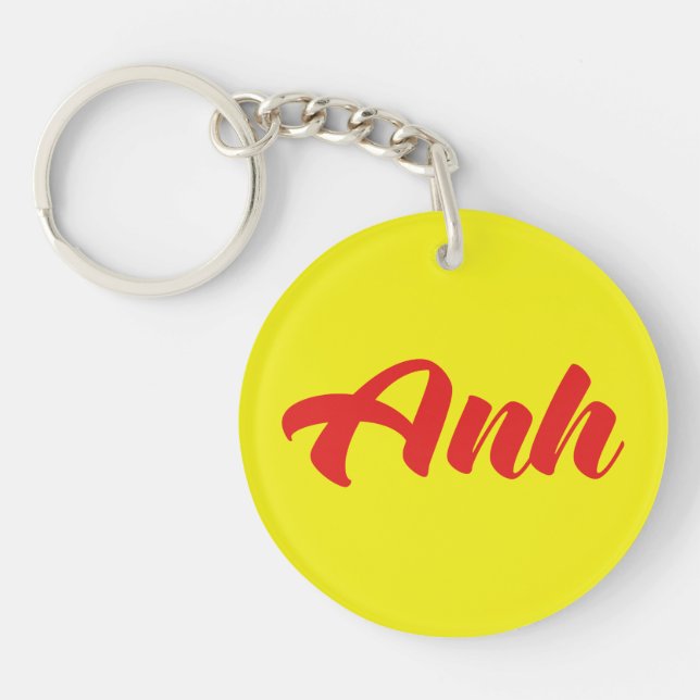 Vietnamese Brother - Anh ~ Tiếng Việt Language Key Ring (Front)
