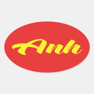Vietnamese Brother - Anh ~ Tiếng Việt Language Oval Sticker
