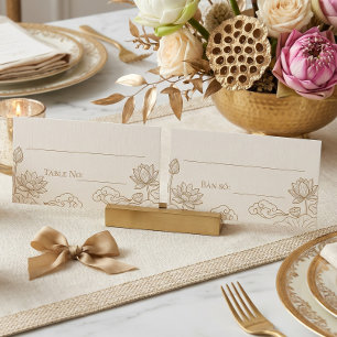 Vietnamese-English Bilingual Double Sided Place Card