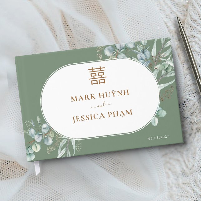 Vietnamese Eucalyptus Song Hy Wedding Guest Book (Creator Uploaded)