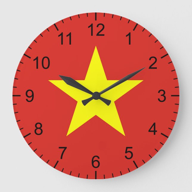 Vietnamese Flag Large Clock (Front)