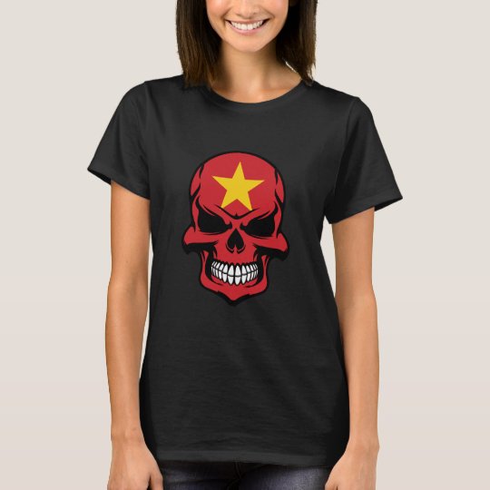 Vietnamese Flag Skull T-Shirt