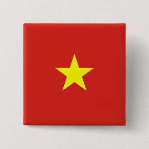 Vietnamese Flag (Vietnam) 15 Cm Square Badge