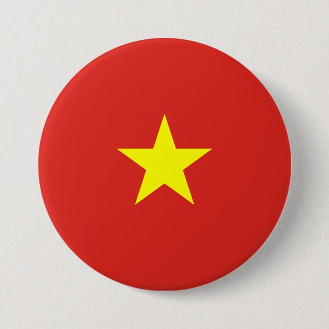 Vietnamese Flag (Vietnam) 7.5 Cm Round Badge (Front)