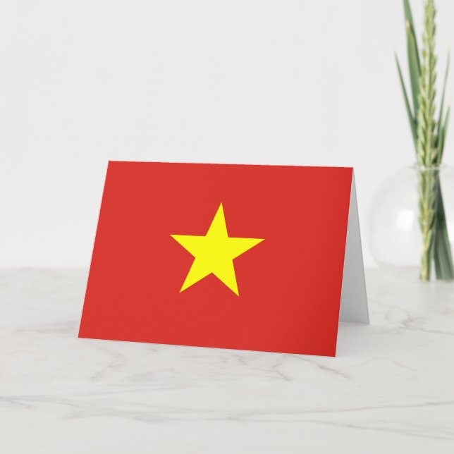 Vietnamese Flag (Vietnam) Card (Front)