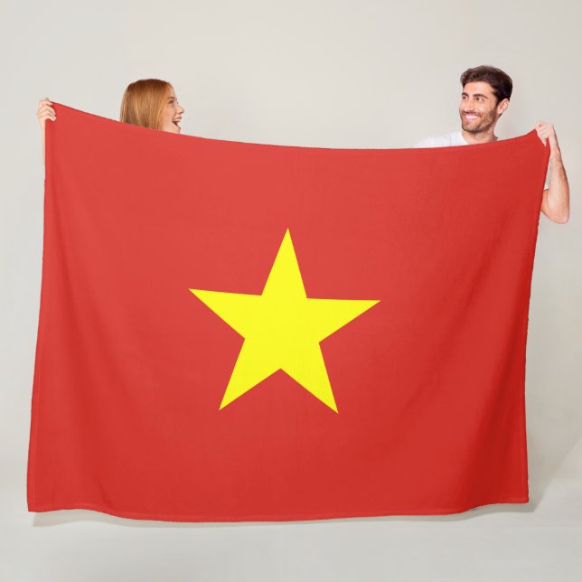 Vietnamese Flag (Vietnam) Fleece Blanket (In Situ)
