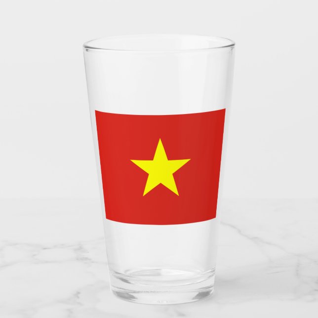 Vietnamese Flag (Vietnam) Glass (Front)