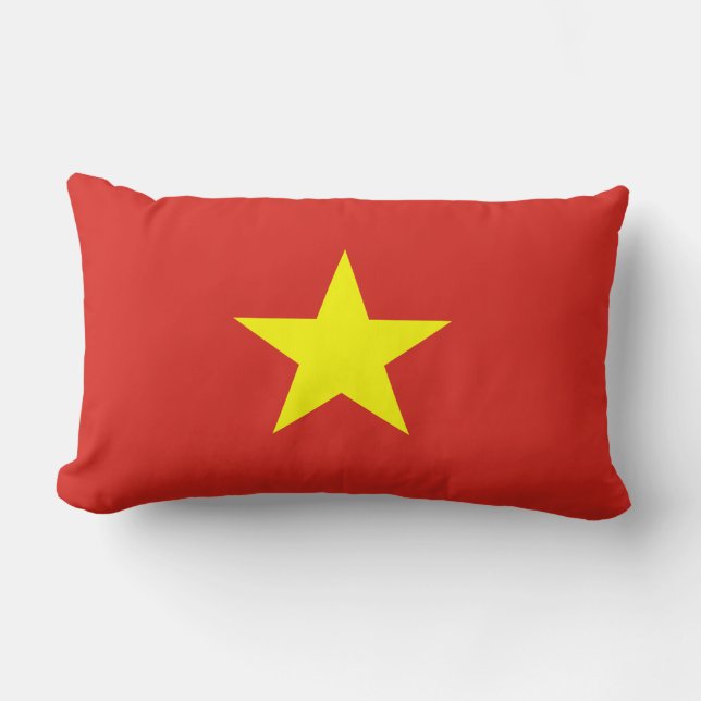 Vietnamese Flag (Vietnam) Lumbar Cushion (Front)