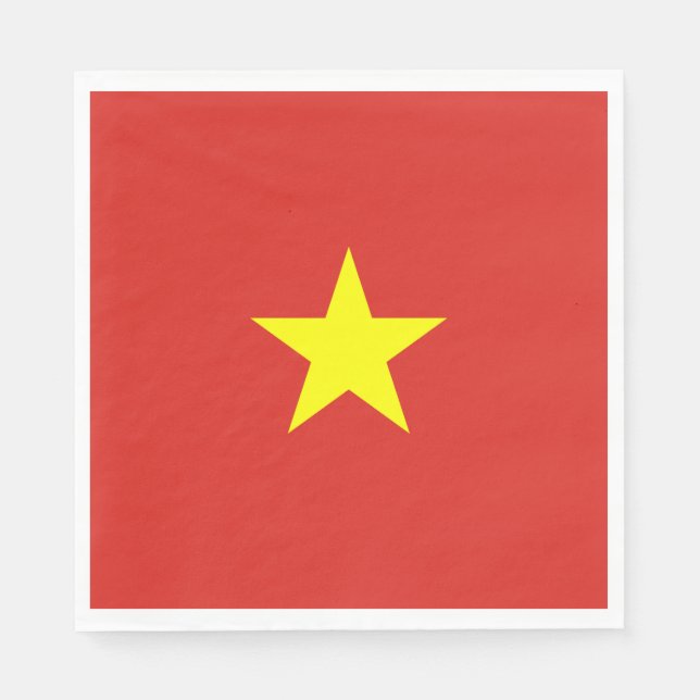 Vietnamese Flag (Vietnam) Napkin (Front)