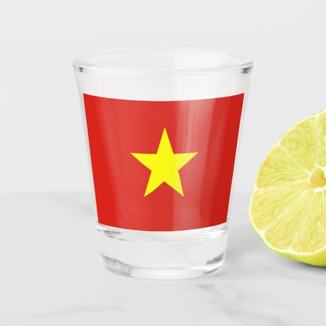 Vietnamese Flag (Vietnam) Shot Glass (Front)