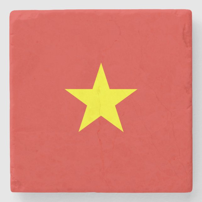 Vietnamese Flag (Vietnam) Stone Coaster (Front)