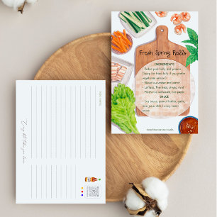 Vietnamese Fresh Spring Rolls - Recipe Postcard