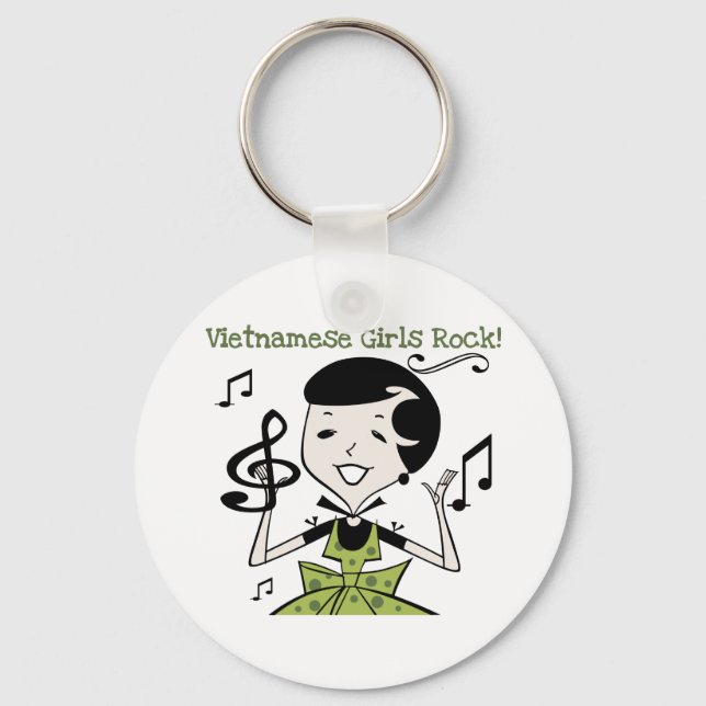Vietnamese Girls Rock Key Ring (Front)