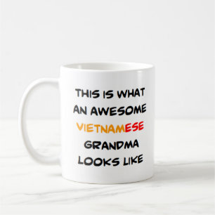 vietnamese grandma, awesome coffee mug