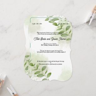 Vietnamese greenery Wedding Card