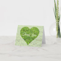 Vietnamese Heart Wedding Folded Thank You Card