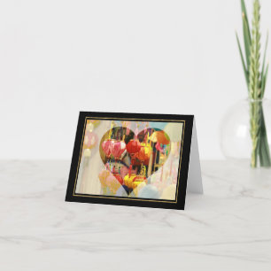 Vietnamese Lantern Folded Notecard